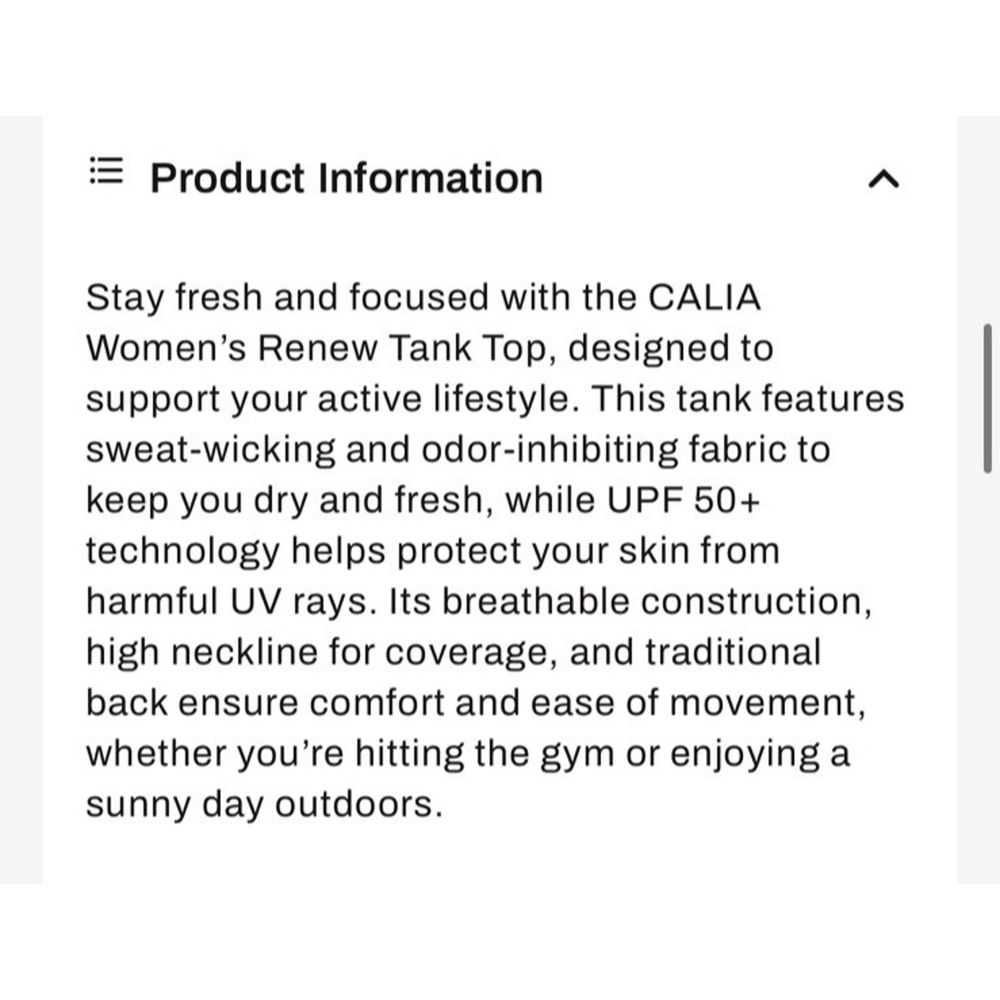 Calia By Carrie Underwood Renew Tank Top Womens XXL Black Breathable Muscle Tee - Picture 12 of 14